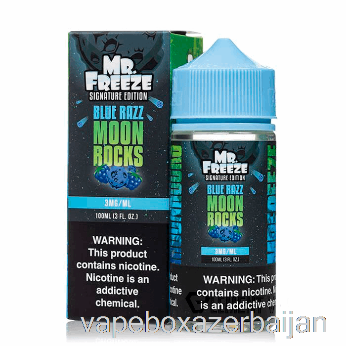 Vape Azerbaijan Moonrocks - Blue Razz - Mr Freeze - 100mL 0mg